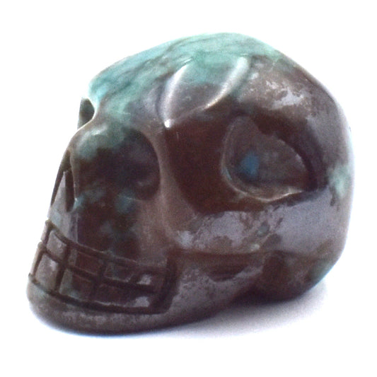 Chrysocolla Crystal Skull Carving