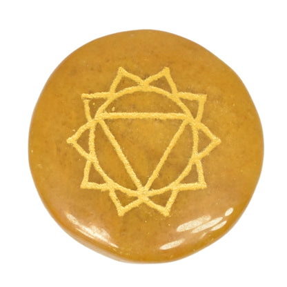 Healing Set Chakra Engraved Stone Set