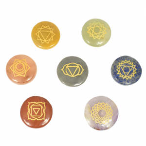 Healing Set Chakra Engraved Stone Set