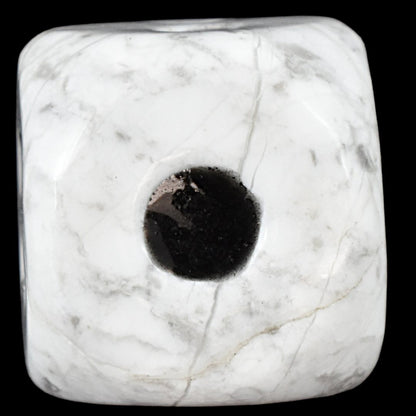 White Howlite Dice Carving