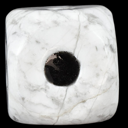 White Howlite Dice Carving