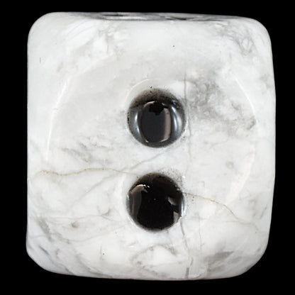 White Howlite Dice Carving