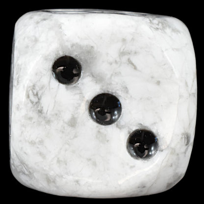 White Howlite Dice Carving