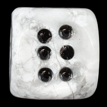 White Howlite Dice Carving