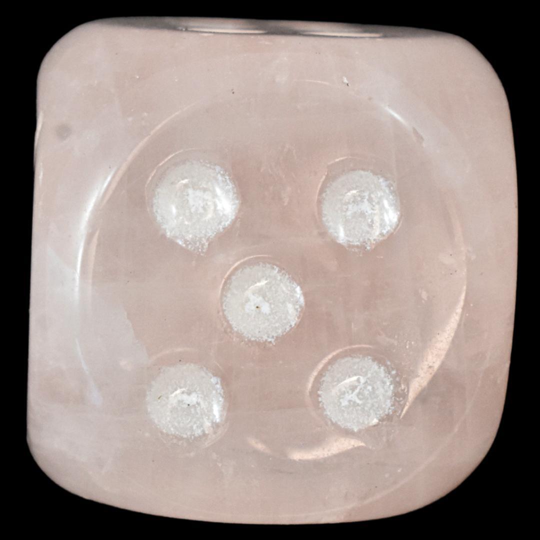 Rose Quartz Dice Carving