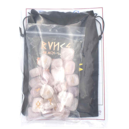 Rose Quartz Rune Stones