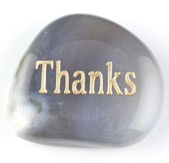 Thanks Agate Natural Word Stone
