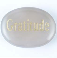 Gratitude Agate Natural Word Stone