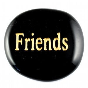 Friends Obisian Black Word Stone