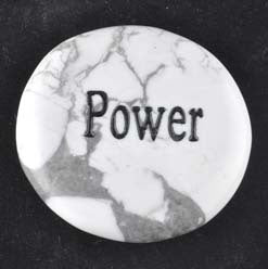 Power Howlite White Word Stone