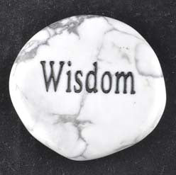 Wisdom Howlite White Word Stone