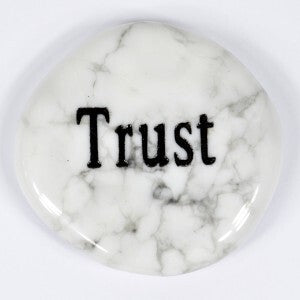 Trust Howlite White Word Stone