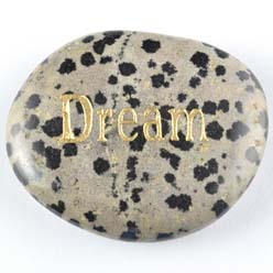 Dream Jasper Dalmatian Word Stone