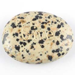 Give Jasper Dalmatian Word Stone