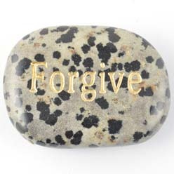 Forgive Jasper Dalmatian Word Stone