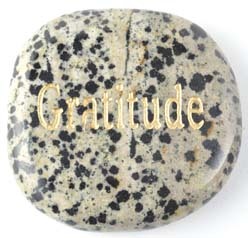 Gratitude Jasper Dalmatian Word Stone