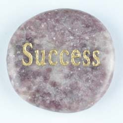 Success Lepidolite Pink Word Stone