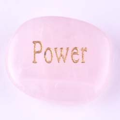 Power Rose Quartz Word Stone