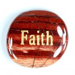Faith Jasper Snakeskin Red Word Stone