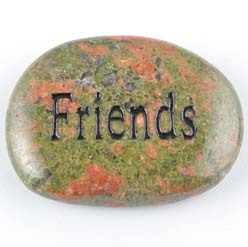 Friends Unakite Word Stone