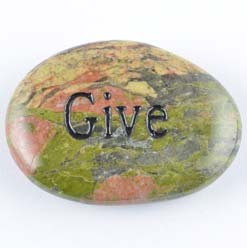 Give Unakite Word Stone