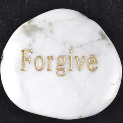 Forgive Jasper Zebra Black & White Word Stone