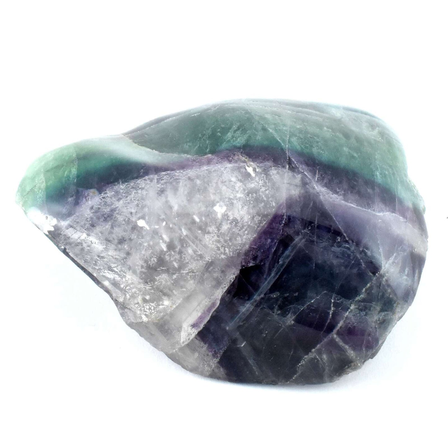 Rainbow Fluorite Freeform Dome Shape Carving