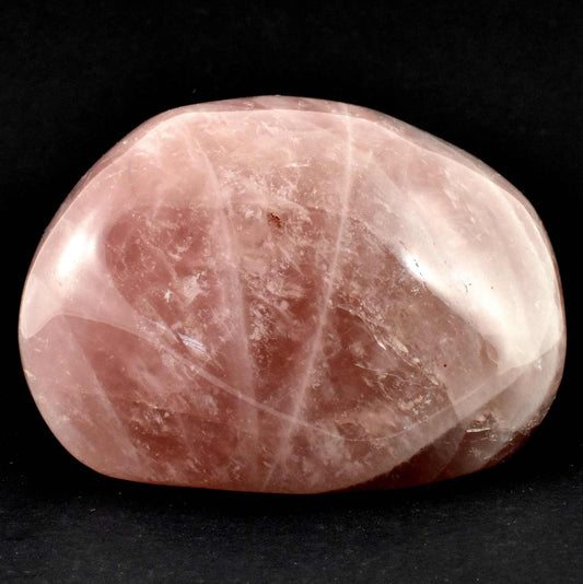 Rose Quartz Freeform Dome Shape Carving