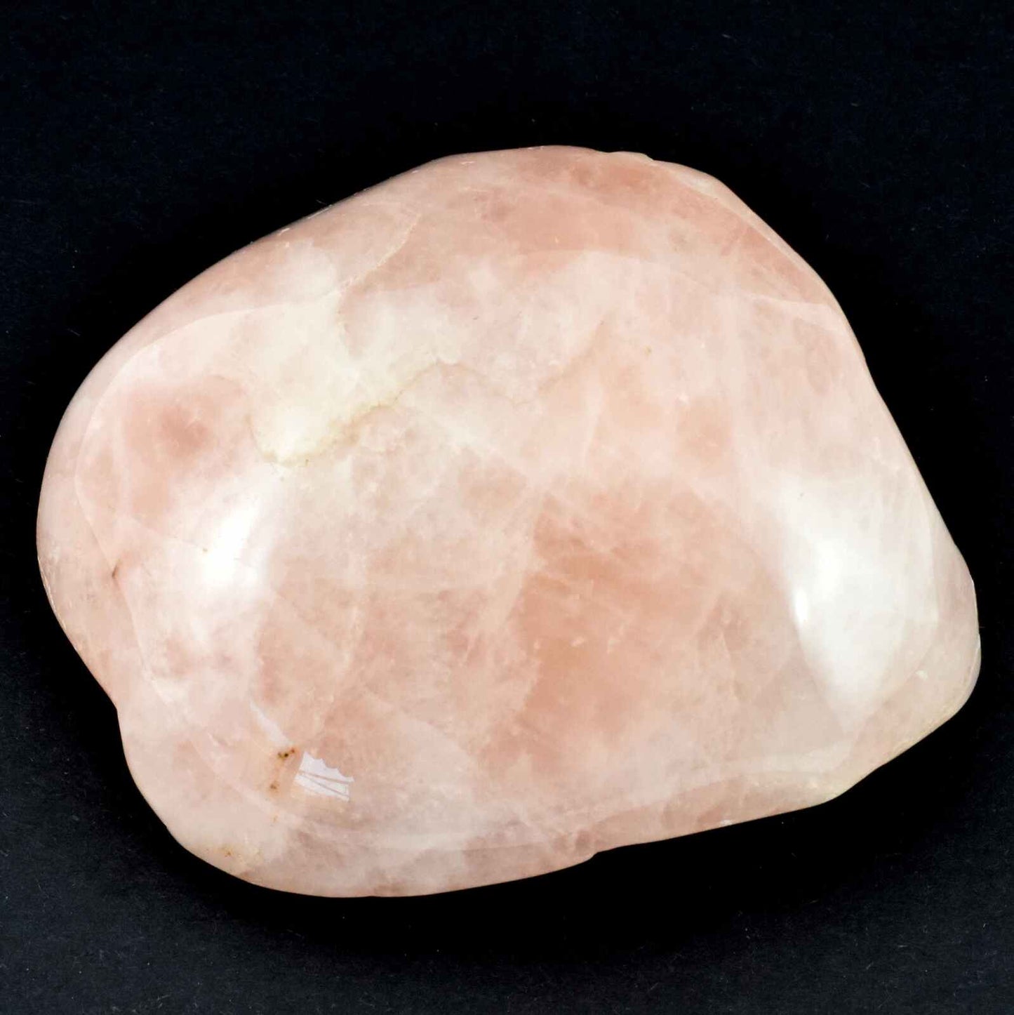 Rose Quartz Freeform Dome Shape Carving