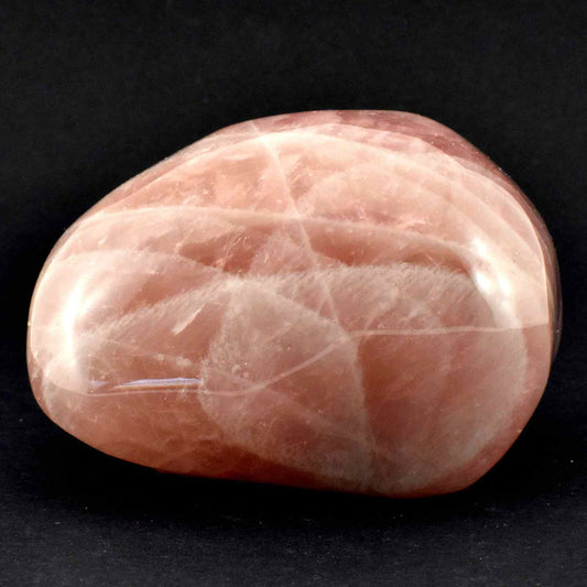 Rose Quartz Freeform Dome Shape Carving