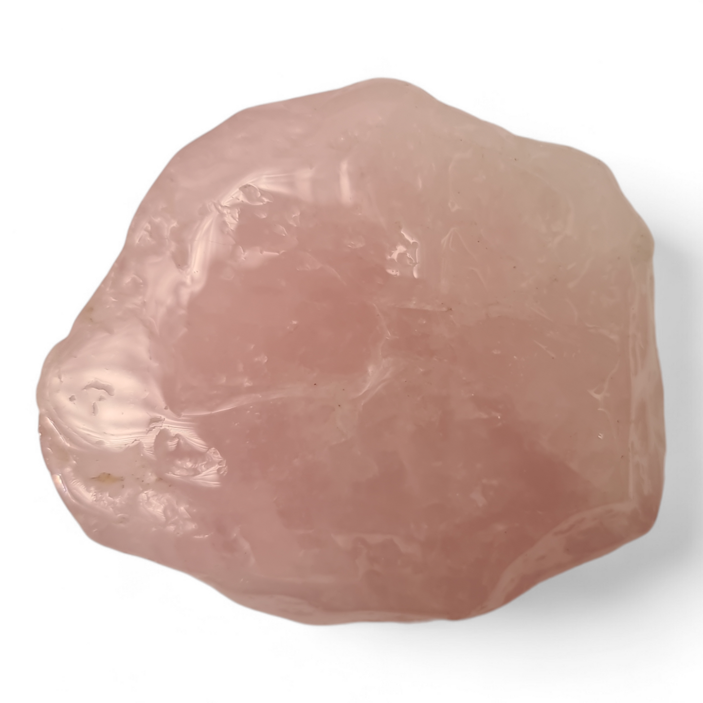 Rose Quartz Freeform Dome Shape Carving