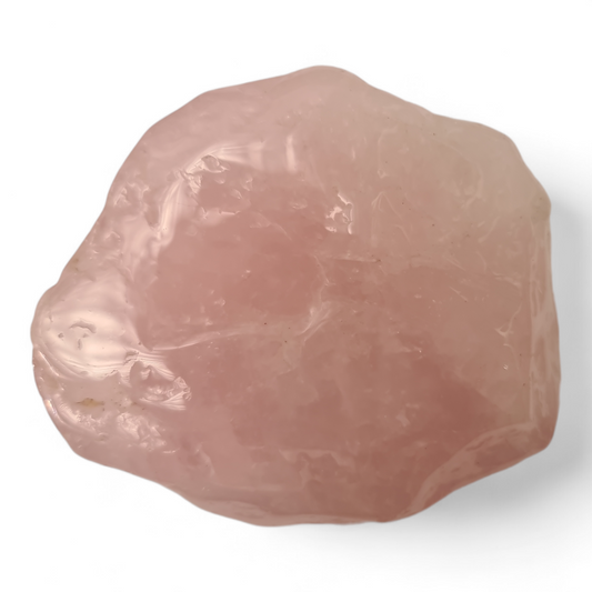 Rose Quartz Freeform Dome Shape Carving