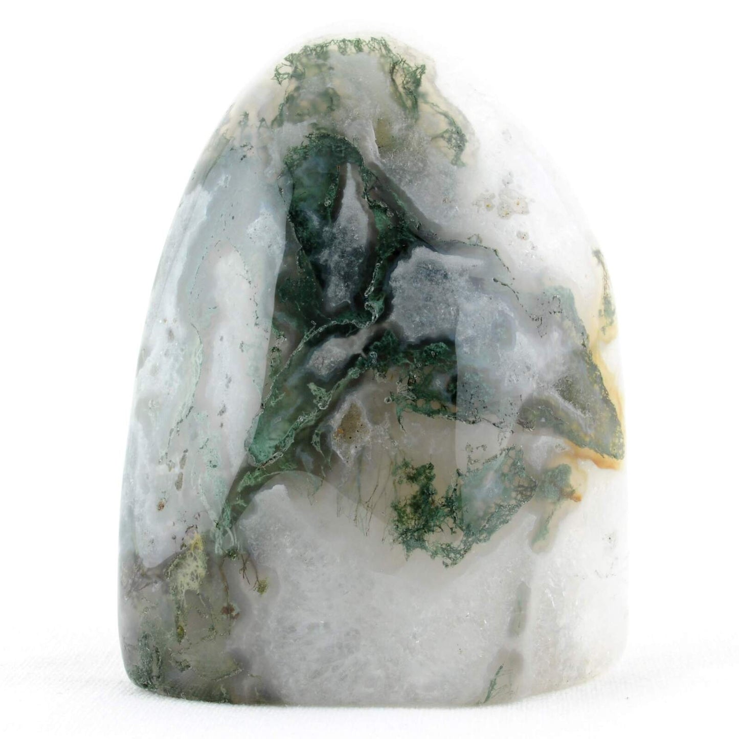 Green Moss Agate Freeform Shape Carving