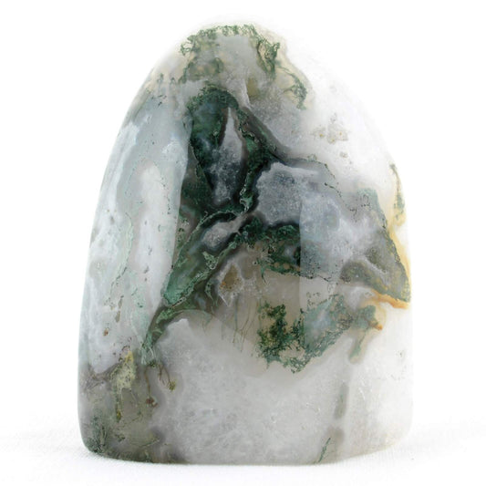 Green Moss Agate Freeform Shape Carving