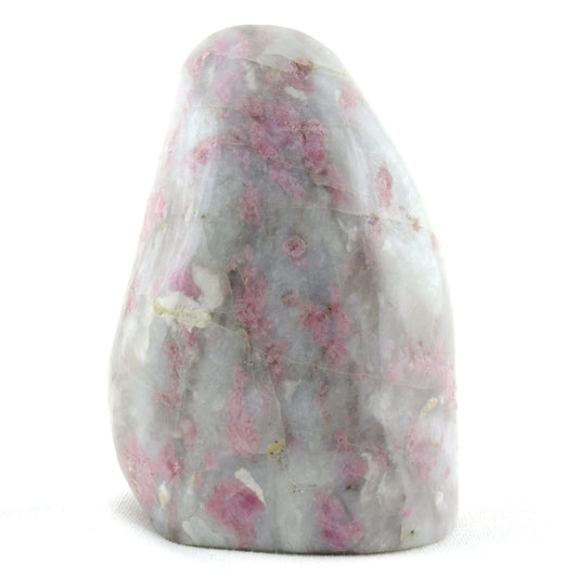 Pink Tourmaline in Quartz Freeform Shape Carving