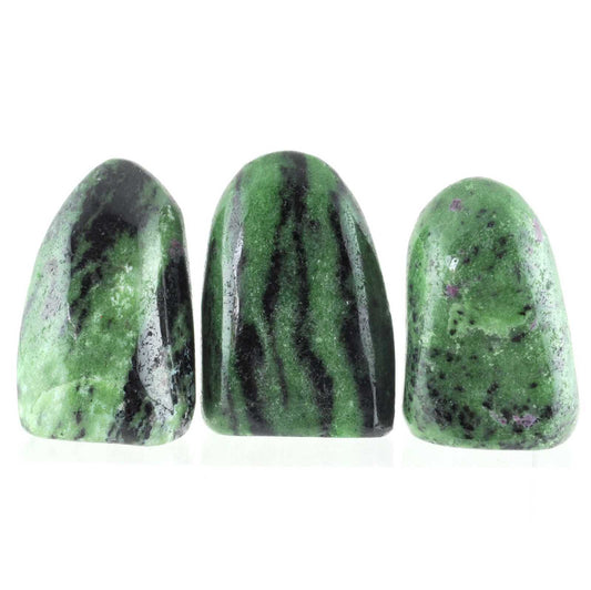 Ruby In Zoisite Freeform Shape Carving
