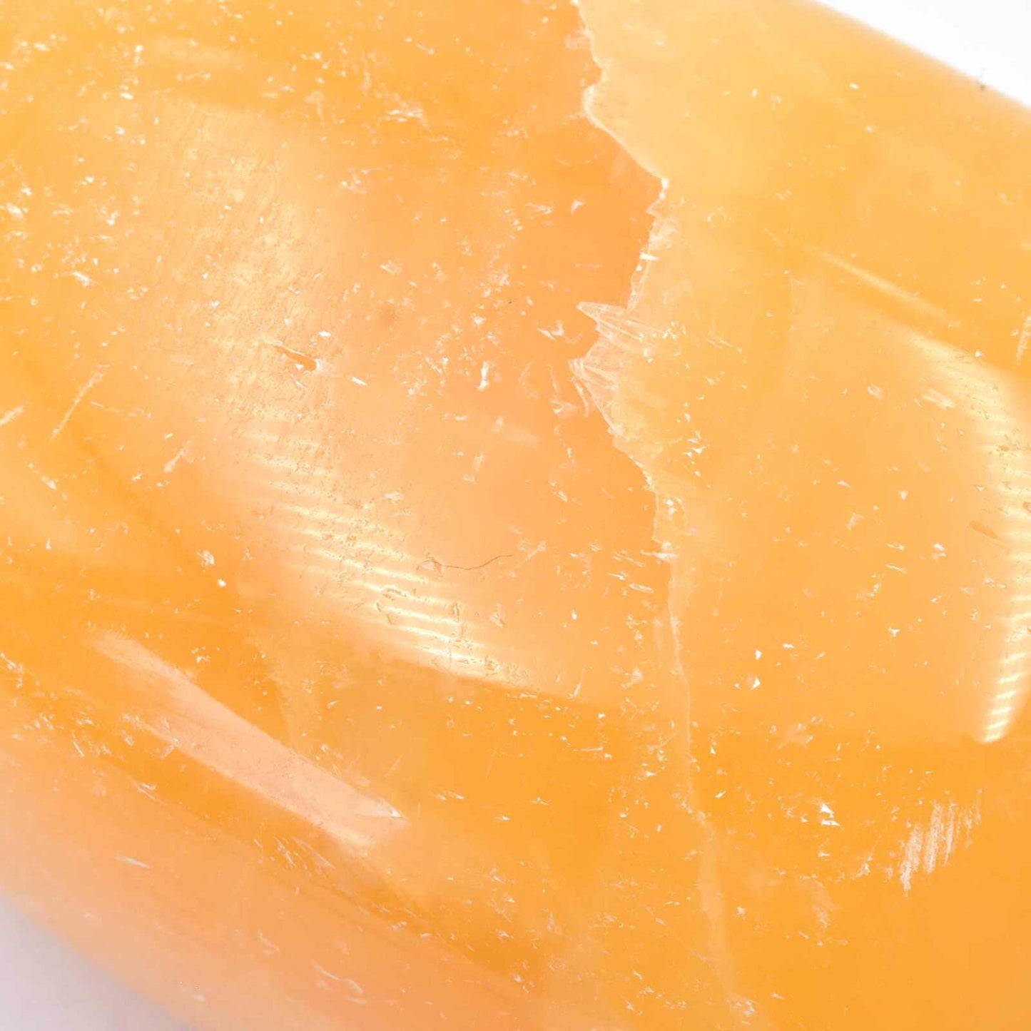 Orange Calcite Freeform Shape Carving