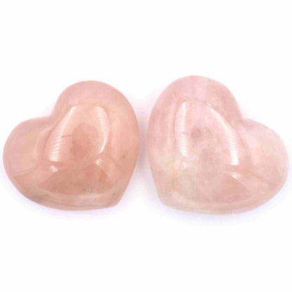 Rose Quartz Heart Carving [Large - Type 1]