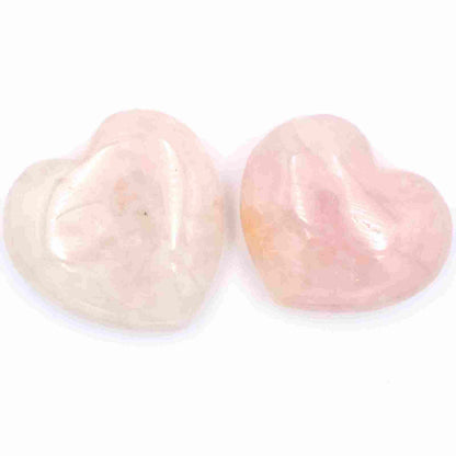 Rose Quartz Heart Carving [Large - Type 2]