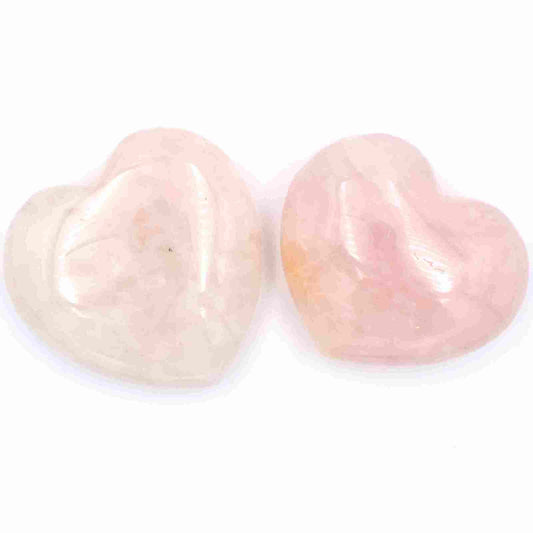 Rose Quartz Heart Carving [Large - Type 2]