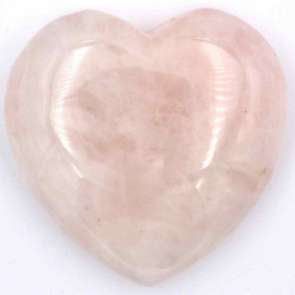 Rose Quartz Heart Carving [Large - Type 2]