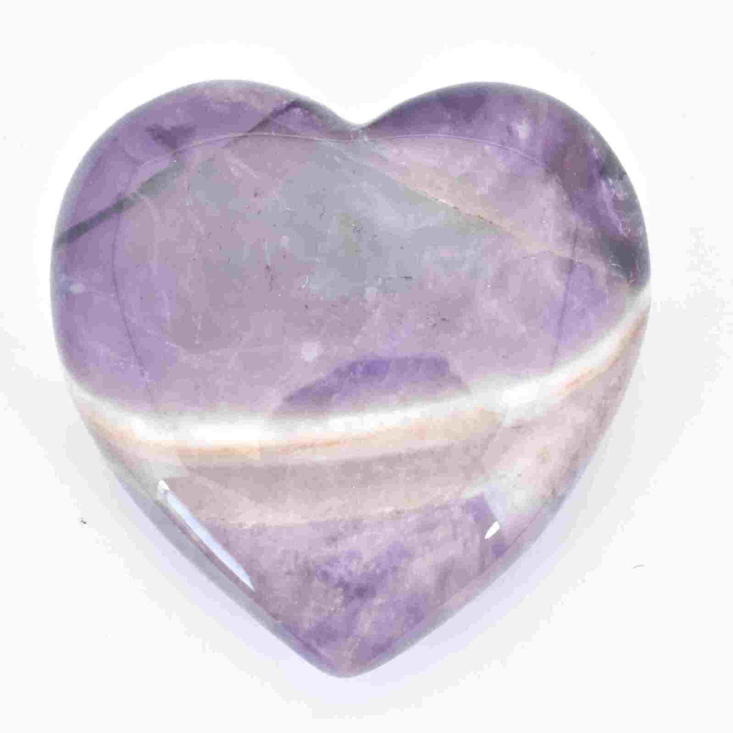 Chevron Amethyst Heart Carving [Medium]