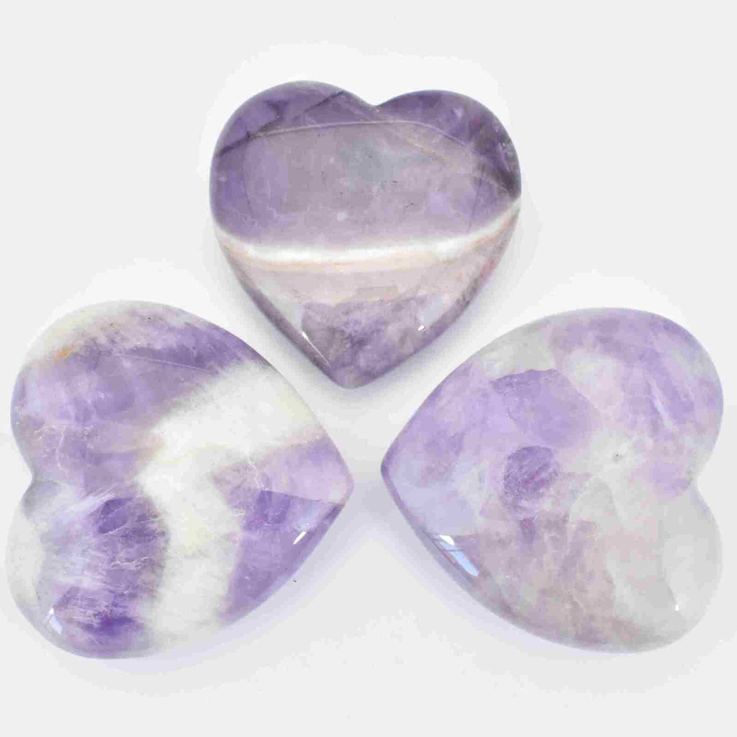 Chevron Amethyst Heart Carving [Medium]