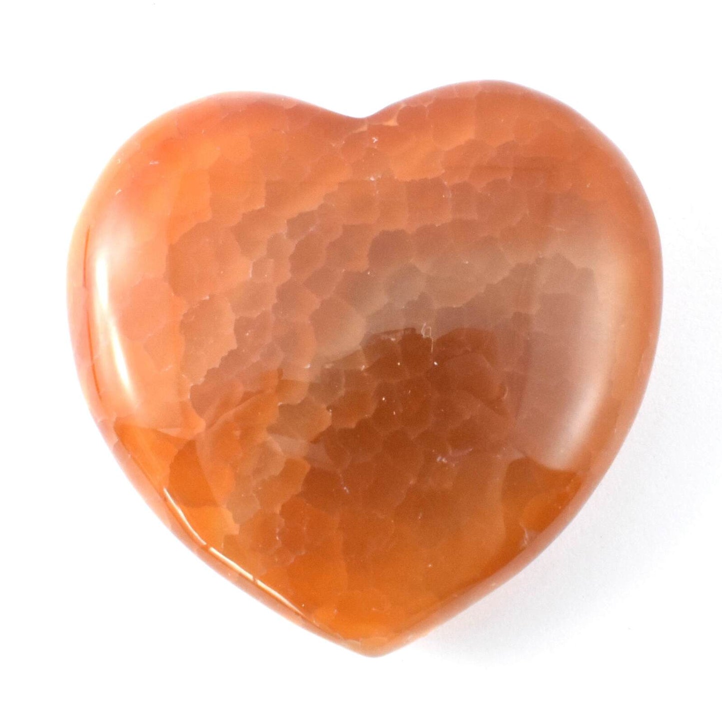 Fire Agate Heart Carving [Medium]