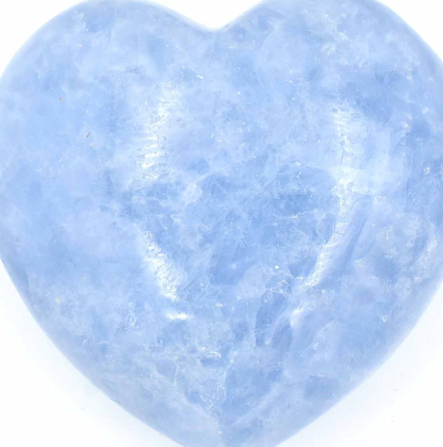 Blue Calcite Heart Carving [Medium]