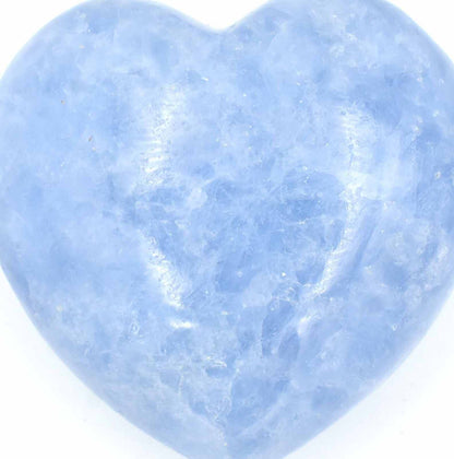 Blue Calcite Heart Carving [Medium]