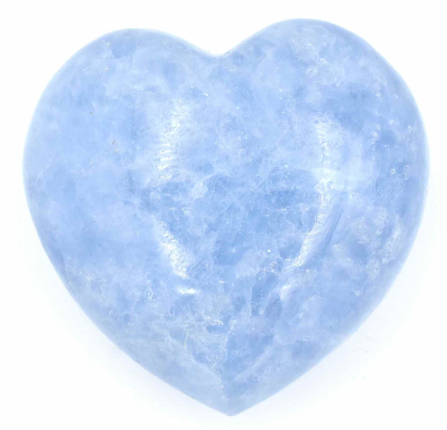 Blue Calcite Heart Carving [Medium]