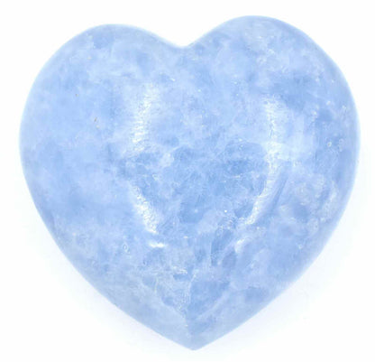 Blue Calcite Heart Carving [Medium]