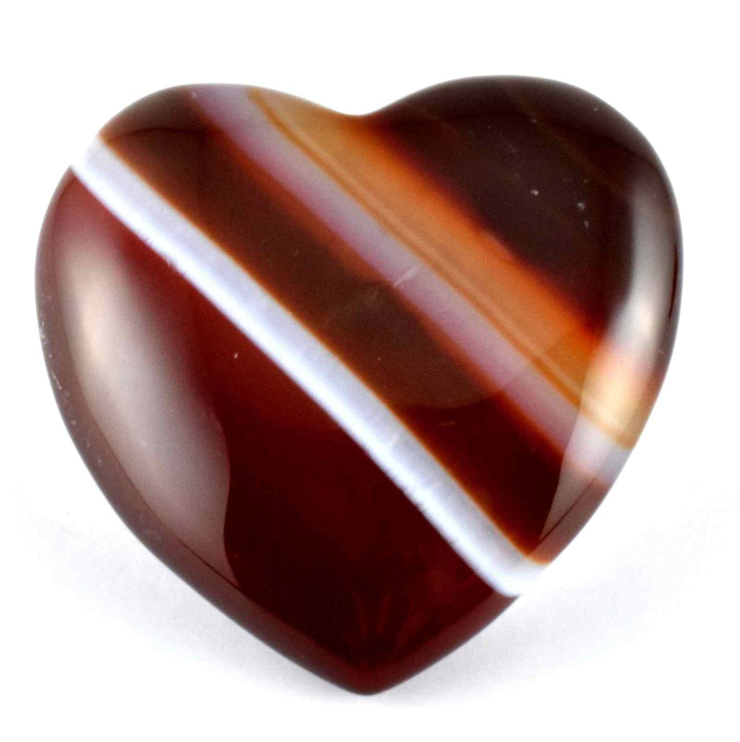 Banded Carnelian Heart Carving [Medium]