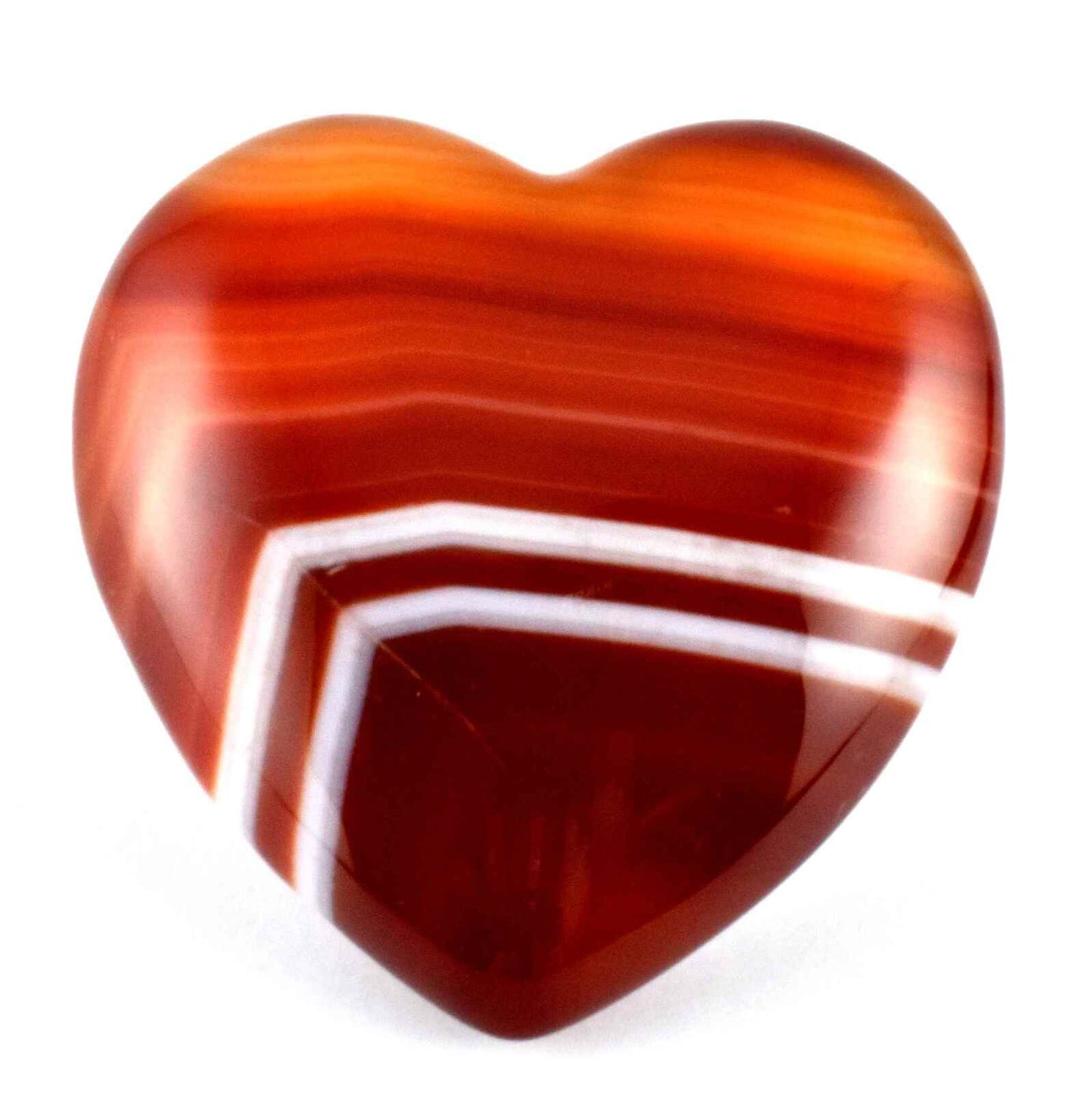 Banded Carnelian Heart Carving [Medium]